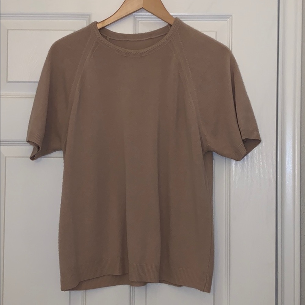 Camel hair Tee